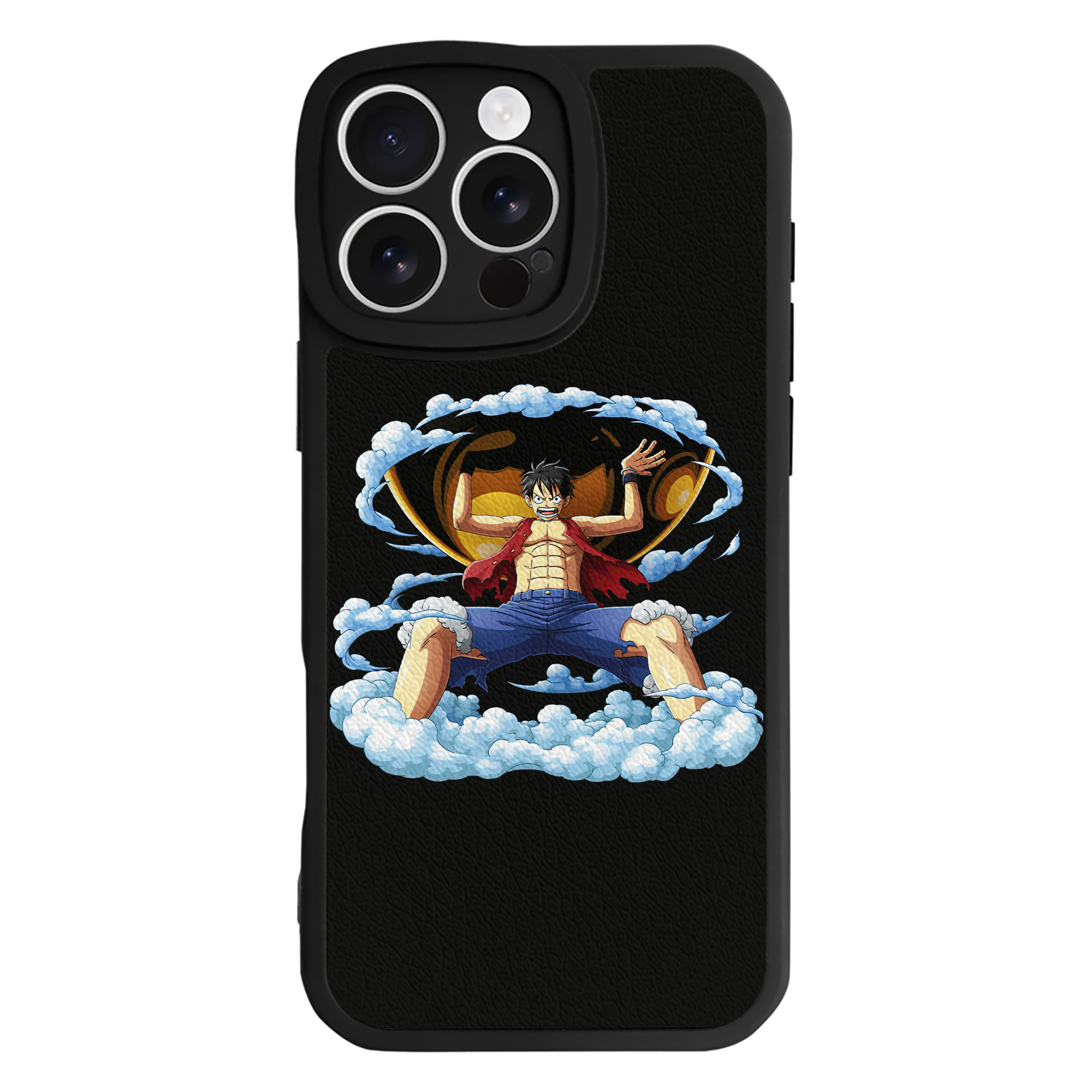 （画像用） ワンピース モンキー・D・ルフィ ONE PIECE Monkey D. Luffy 【iPhone 16シリーズ対応】シリコンスマホケース（レザー調） 材質：シリコン